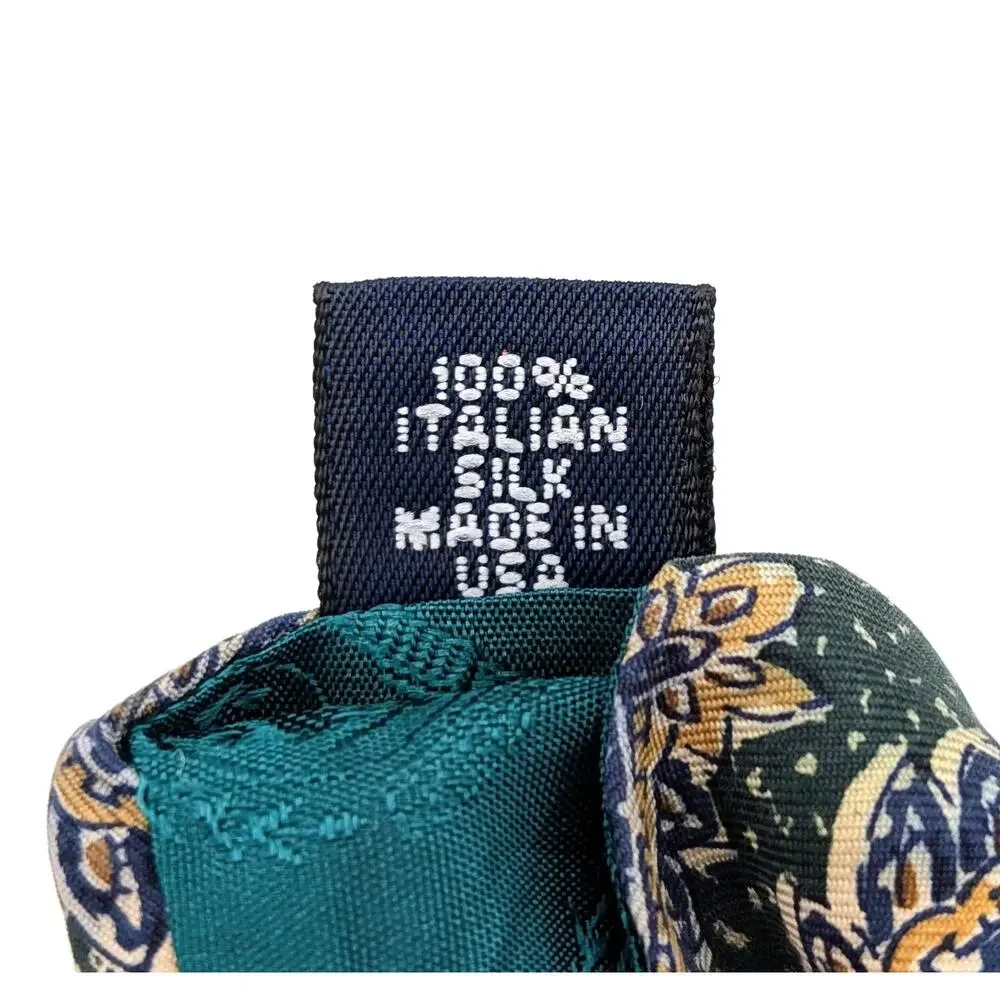 Vintage 90s Tommy Hilfiger Silk Tie Paisley Y2K Preppy Retro Maximalist Eclectic